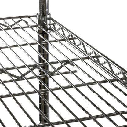 Shelving Inc. 8" d x 30" w x 64" h Chrome Wire Shelving with 5 Tier Shelves, Weight Capacity 800lbs Per Shelf