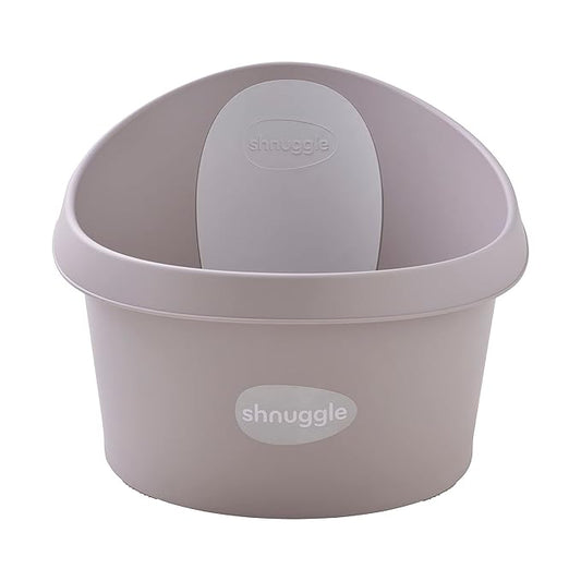 Toddler Bath Tub | Larger Bath for Bigger Kids at Bathtime | Includes Warm and Soft Foam backrest | Grippy Anti-Slip Surface | Includes Easy Drain Bath Plug | Taupe Beige