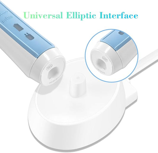 2 Pack Charger Replacement for Oral B Electric Toothbrush IO Series 3 4 5 6, 3757, USB Inductive Charging Base Waterproof Power Cord Cable