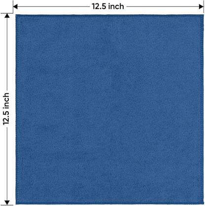 HOMEXCEL Lake Green Microfiber Cleaning Cloth 12 Pack 12.5 x 12.5 inch Microfiber Towels for Cars Ultra Absorbent Car Washing Cloth Lint Free Streak Free Cleaning Rags for Car, Kitchen Window