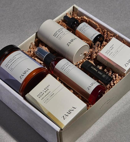 ZAAINA Spa Gift Set for Her - Relaxation Spa Kit for Women, Holiday Spa Gift Basket, Pampering At Home Bath and Body Self Care Spa Package, Christmas Gifts for Mom Wife, Spa Birthday Gifts for Women