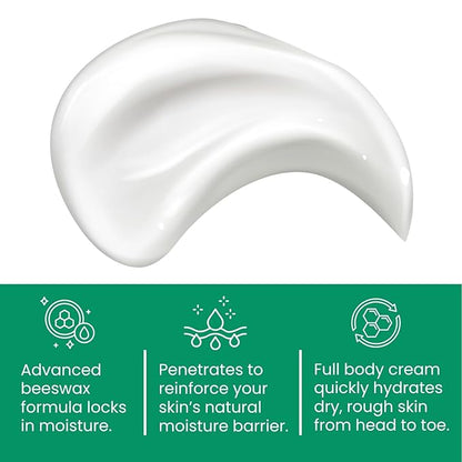 Cutemol Emollient Moisturizing Cream - Serious Moisturizer Lotion Balm for Recovering Dry, Damaged Skin - Hydration for Cracked Hands and Feet, Eczema, Psoriasis, and Raw Skin (8 oz)