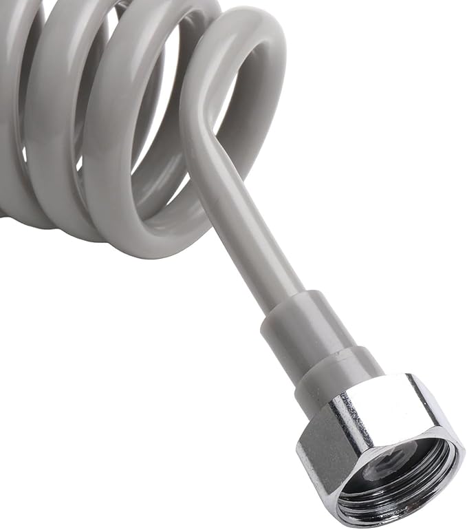 Spring Flexible Shower Hose, Bathroom Spiral Flexible Telescopic Shower Hose Spring Replacement Shower Hose for Toilet Faucet, Bidet Sprayer(300cm Grey)