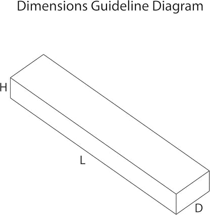 Urbandi Modern Floating Shelves 3 Inches Thick for Wall, Wide Shelves for Kitchen, Living Room, Bedroom, and Bathroom, Natural Pine Wood, Rustic Wooden Shelf, (Set of 2) (Provincial, 48Lx3Hx6D)