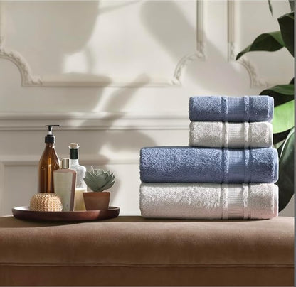 Melissa Linen, 2 Piece Hand Towel Set, 100% Turkish Cotton Face Hand Towels for Bathroom, 20 in x 35 in, Absorbent, Quick Dry, Durable and Soft, Spa and Hotel Quality, Bright White
