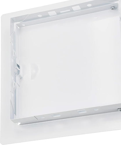 6" x 6" White Metal Access Panel. Service Shaft Door Panel. Plumbing, Electricity, Heating, Alarm Wall Access Panel for Drywall. Bathroom Services Access Hole Cover.