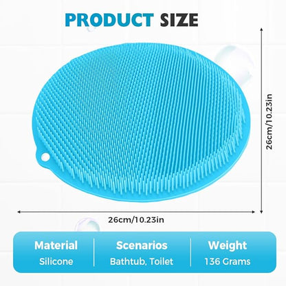 Silicone Shower Foot Scrubber Mat, 2025 Upgrade Shower Mat Slip Suction Cups Foot Scrubber for Men and Women (1 * Green)