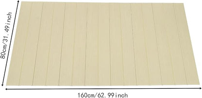 Shutter Bathtub Lid 62.9" x 31.5" Foldable Waterproof Bathtub Cover PVC Bathtub Tray Anti-dust Bathtubs Cover Anti-dust Bath Insulation Cover, Store Wine Glass, Books, Tablets
