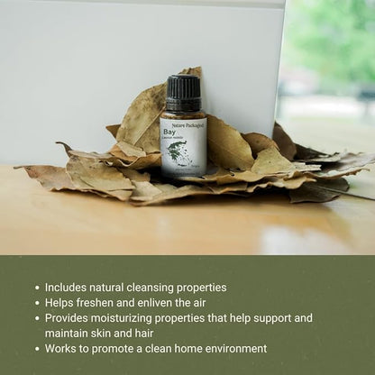 Bay Essential Oil - Direct from Greece - Steam Distilled - Laurel for Aromatherapy, Massage, Diffuser, DIY Candle and Soap Making - 2lbs