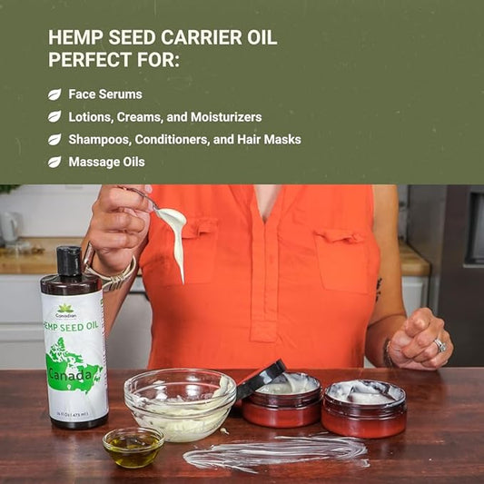 Hemp Seed Oil Direct from Canada - Hemp Seed Oil for Hair, Skin, Body - 1 Gallon