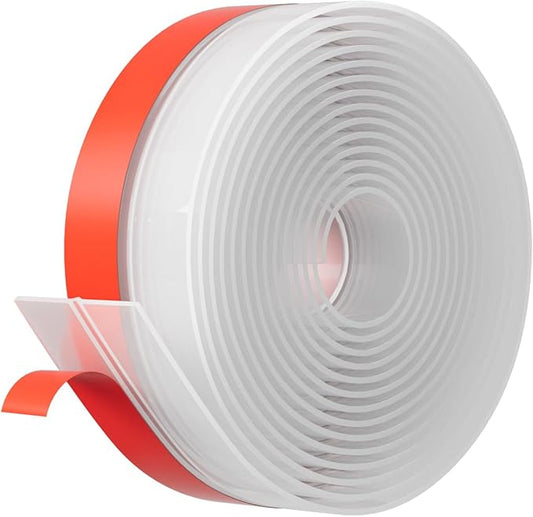 Heavy-Duty 2Inch (W) x 36FT(L) Door Weather Stripping, Extra Thick 2mm Door Draft Stopper Silicone Seal Strip, Draft Seal Tape for Doors Windows and Shower Glass Gap
