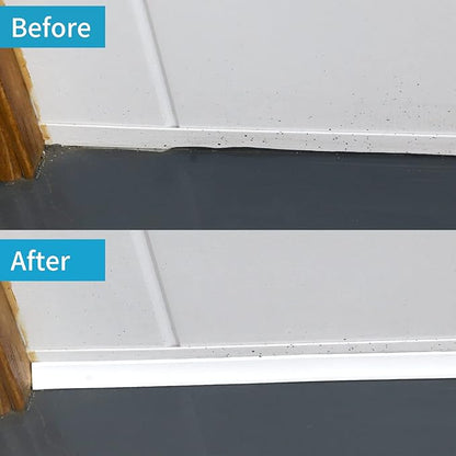 NeatiEase Flexible Trim Caulk Strip, Peel and Stick Trim for Molding, Tile Edge, Ceiling, Wall Corner, Baseboard, Floor(White)