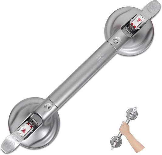 19inch Upgrade Suction Shower Grab Bar, Portable Shower Handle Bar Suction Grip Bar Bathtub Handle with Strong Hold Suction Cup Fitting and Rapid Release for Bathroom(Max Capacity :300lb