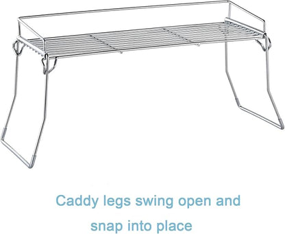 Metal The Sink Vanity Organizer, Bathroom or Kitchen Sink Organizer, Feminine Products Organizer (Chrome)