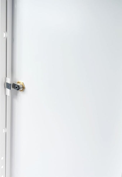 10" x 20" Lockable White Metal Access Panel. Service Shaft Door Panel with Key. Plumbing, Electricity, Heating, Alarm Wall Access Panel for Drywall. Bathroom Services Access Hole Cover.