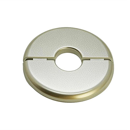1 Piece Wall Split Flange, Self-Adhesive Escutcheon Plate for 22mm/0.87" Dia Pipe, ABS Round Plumbing Cover Plates for Bathroom Kitchen Toilet Faucet, Gold