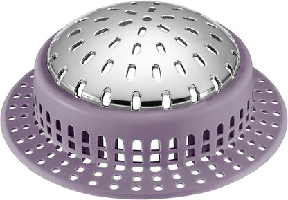 Shower Drain Hair Catcher, Shower Drain Cover, Bathtub Drain Hair Catcher for Pop-Up & Regular Drains