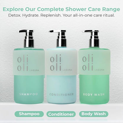 OLIOLI Revitalizing Body Wash 15.2oz | Detoxifying Aloe Vera with Pro-Vitamin B5 & Botanicals | Daily Hydrating Cleanser for All Skin Types | Deep Cleansing Body Wash for Dry & Sensitive Skin