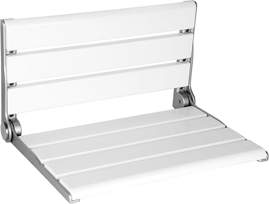 18" Wall Mounted Shower Seat, Shower Bench Wall Mount for Inside Shower, Fold Down Shower Seat, Shower Seats for Adults