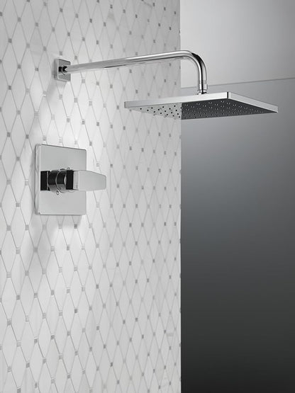 Delta Modern 14 Series Square Rain Shower Faucet Set, Chrome Shower Head and Handle Set, Valve Trim Kit, Chrome T14268-PP (Valve Not Included)