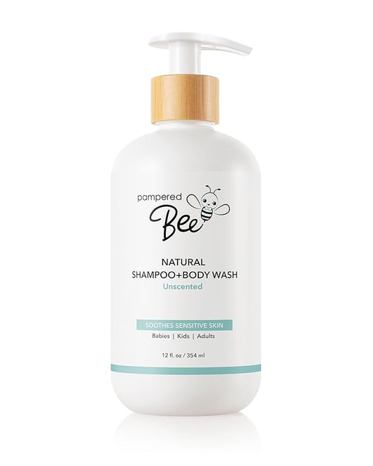 Shampoo & Body Wash + Conditioner Combo Set (Unscented) All Natural Formula for Newborns, Toddlers and Kids, 12 fl oz Each 12 Fl oz Each