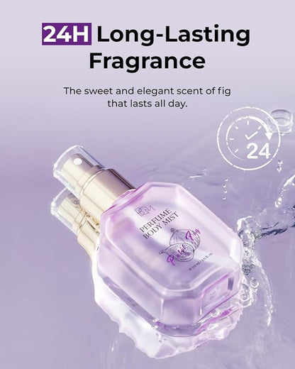 BOM Petit Fig Perfume Body Mist 3.71 Fl Oz, Fig Scented Mist with Hyaluronic Acid, Niacinamide & Vitamin C, Hydrating, Lightweight Body Perfume, Long Lasting Fragrance, Korean Skincare