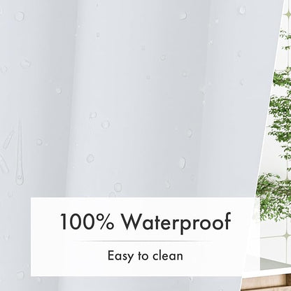 Amazer White Shower Curtain Liner with Magnets, 72x84 Plastic Shower Liner PEVA Waterproof Medium Weight Inside Shower Curtains Liner for Bathroom with Rustproof Grommet