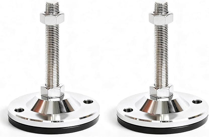 Furniture Leveling Kit, Adjustable Leveling Feet,Cabinet Levelers,Self Leveling Legs,Heavy Duty Leg Levelers,Carbon Steel Leg Leveler,Anti-Slip,2-Pack,D120xM20xH200,2500 Lb Capacity,4.7" Dia.