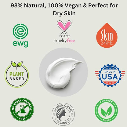 RaGaNaturals Lavender Shea Butter Hand and Body Lotion, 8 Fl Oz - Moisturizing, Plant-Based, Vegan, with Argan, Avocado Oil & Vitamin E