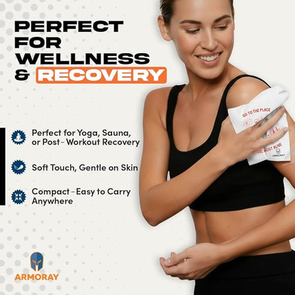ARMORAY Sweat Absorbing Towel Handkerchief – Quick-Dry Microfiber Gym Towels for Face, Hands & Body – Workout Towel for Men, Sport Rag, Perfect for Tennis, Pickleball & Sauna Use by Women