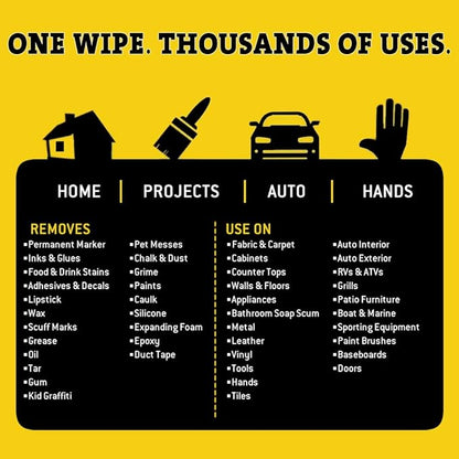 Tub O' Towels Heavy Duty, 10" x 12", Multi-Surface Cleaning Wipes, 90-Count Canister & Refill Pack, White
