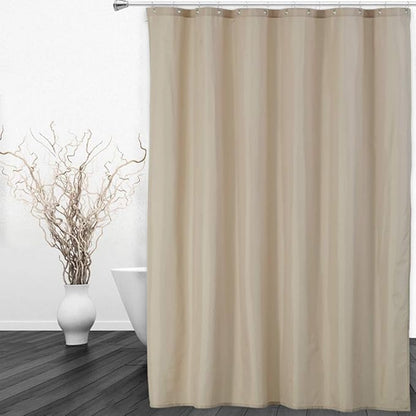 CAROMIO Hotel Quality 100% Waterproof Fabric Shower Curtain or Liner with Magnets for Bathroom, Tan, 72 x 78 inches