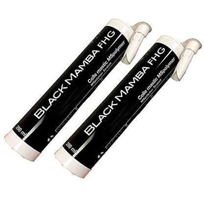 Black Mamba FHG High Tack - Superfast Mono Component Polymer Sealant Cartridge - Black - 12 Pack