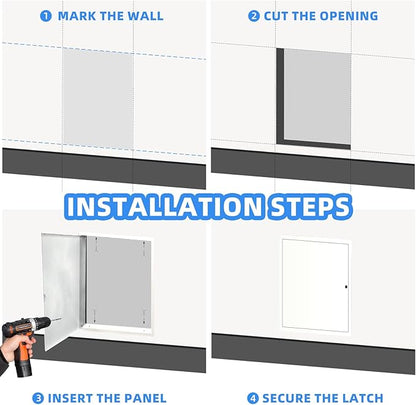 12" x 16" Metal Access Panel, 1MM Thickened Access Panel for Drywall, Aluminum Access Panel for Walls and Ceilings, Rust-Resistant and Easy-to-Install Drywall Access Panel