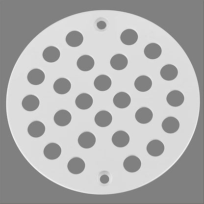 4-Inch Screw-in Shower Strainer Drain Cover Replacement Floor Strainer(White)