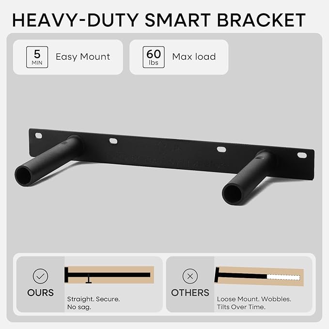 Homeforia 18 inch Wood Floating Shelves, High End Solid Natural Wood 18inch Floating Shelf for Wall Mounted, Unfinished Wooden 18in Floating Shelves, Heavy Duty Bracket, 18 X 6.5 X 1.75 inch, Set of 2
