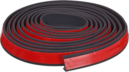118"x0.8"x0.5" (LxWxH) Collapsible Shower Barrier Stopper - 1 Pack - Good for Bathroom Kitchen - L Shape Water Splash Guard Blocker - Black