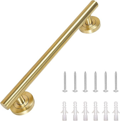 Lava Odoro Shower Grab Bar, Modern Stainless Steel Handicap Grab Bar for Bathtubs and Showers, Shower Safety Bar for Seniors Disabled, ADA-Compliant (Brushed Gold, 18 Inch)