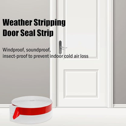 Wide Silicone Weather Stripping, 2 inch (W) x 20 Ft (L) Door Draft Stopper, Silicone Seal Strip for Doors Windows and Shower Glass Gap, White