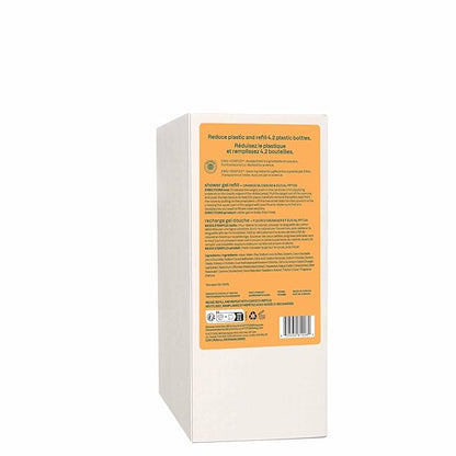 ATTITUDE Body Wash, EWG Verified Shower Gel, Dermatologically Tested, Plant and Mineral-Based, Vegan Personal Care Products, Orange Blossom & Eucalyptus, Bulk Refill, 67.6 Fl Oz