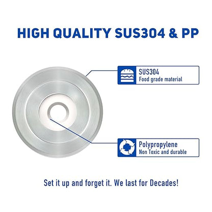 1/4" Spacer for Tub Spout, Flange Trim Ring for Bath Faucet, Eschutcheon Cover Plate for Spigot with Split PP Blocking Water, Shower Pipe Remodeling Sealer for Bathroom(SUS304-Brushed)