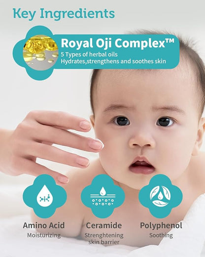 GOONGBE Pri-mmune Shampoo Bath & Moisture Lotion - Korean Baby Cleanser and Body Lotion - Hypoallergenic Moisturizing & Calming Daily Skincare - Gentle Cleanse, Naturally Derived, 11.8 oz.
