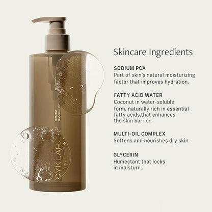 CYKLAR Sensorial Body Wash. Crescent Fragrance Hydrating Cleanser with Moisture Locking Multi-Oil Complex, Sodium PCA and Glycerin. Nourishing Shower Gel for Women and Men, 16.5 Fl Oz Luxury Bodywash