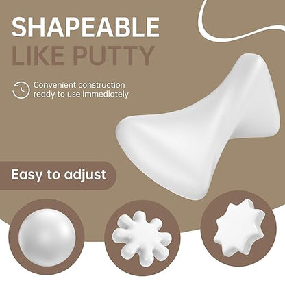 10 Pack White Seal Putty, Waterproof Duct Sealant Clay, Moldable Repair Sealing Mastic for Drain, Wall & AC Pipe Holes Repair, Air & Water Leak Prevention，Duct Seal，Plumbers Putty，Easy to Use
