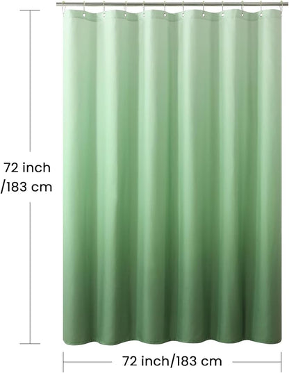 Fabric Shower Curtain, Sage Green Ombre Shower Curtains for Bathroom, Modern Decoraitve Bathroom Curtains, 72" W x 72" H