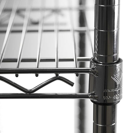 Shelving Inc. 24" d x 30" w x 72" h Chrome Wire Shelving with 6 Tier Shelves, Weight Capacity 800lbs Per Shelf