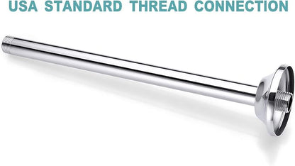 BESTILL 12 Inch Ceiling Mount Rain Shower Head Arm and Flange, Chrome