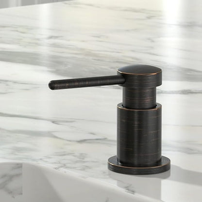 Lava Odoro Bronze Soap Dispenser for Kitchen Sink, Modern Brass Built in Countertop Pump Dispenser with 18 Oz Refillable Bottle, Kitchen Soap and Lotion Dispenser Spot-Free, Oil Rubbed Bronze, KSD-21