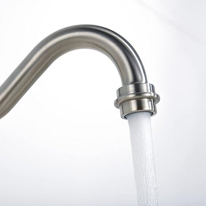 sumerain Wall Mount Bathtub Faucet Brushed Nickel Tub Filler, 8 Inches Center