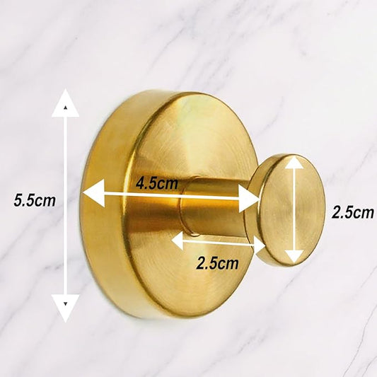 Suction Cup Hooks for Shower, Heavy Duty Wreaths Hangers for Glass Door Window, Towel Hook No Drill Holder on Smooth Wall, Mirror, Tile for Home (4Pcs Gold)
